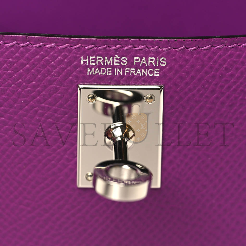 HERMÈS MASTER EPSOM MINI KELLY SELLIER 20 ANEMONE (19*12*5.5cm) 